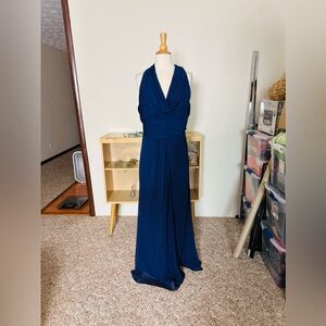 Blue Full Length Wedding/ Bridesmaid Dress